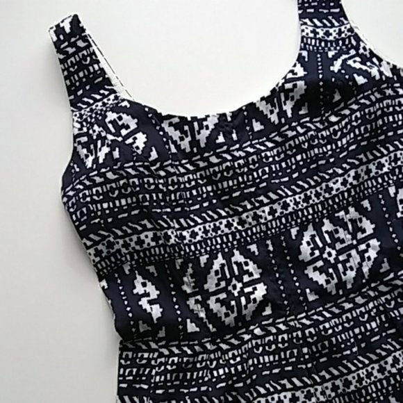 Nine West Navy and White A-Line Fit and Flare - Picture 3 of 8